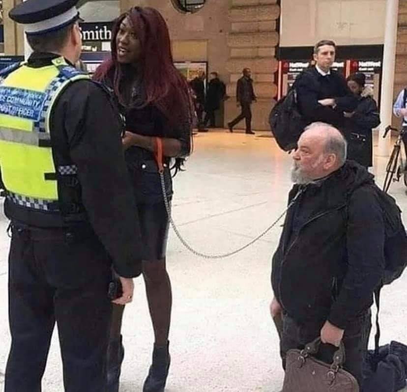The meme depicts a police officer interacting with a sex worker and a homeless person. The text "I can explain the difference" appears in the image. The meme is likely referencing a humorous or satirical explanation of the differences between these two individuals and their interactions with the police.